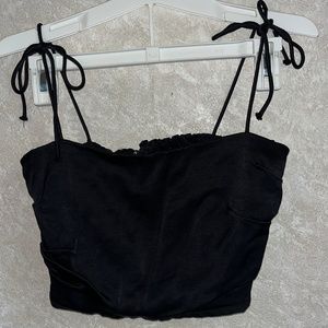 Zara Silk-Style Crop Top